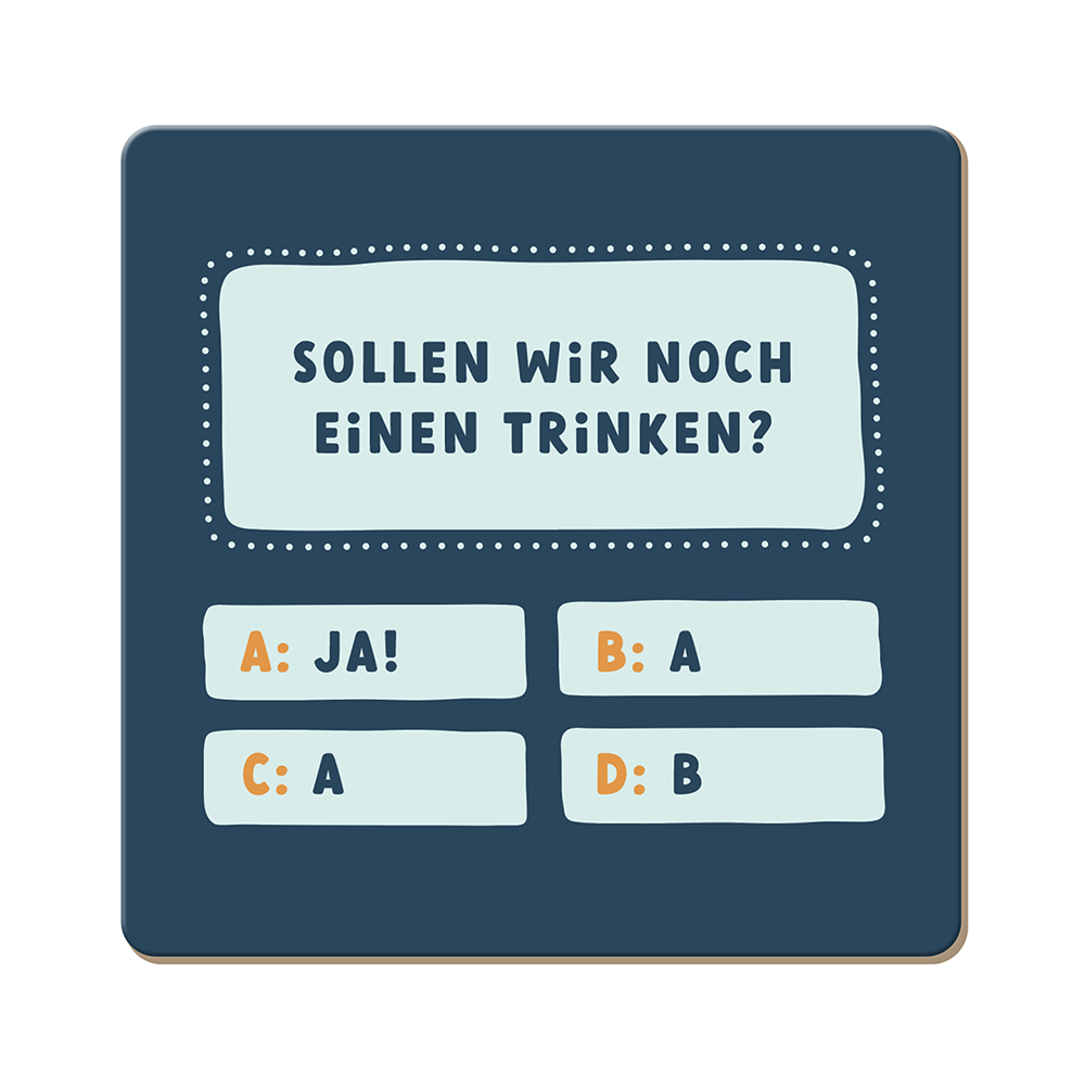 Korkuntersetzer 9,5x9,5cm - Ideal zum verschenken - Verschiedene Motive