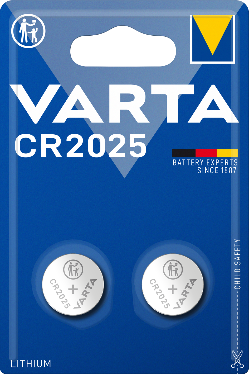 VARTA CR2025 Lithium Batterie 3V - 2er Packung