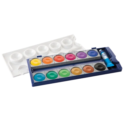 Pelikan Deckfarbkasten 735K/12, Kasten mit 12 Farben + Deckweiß K12