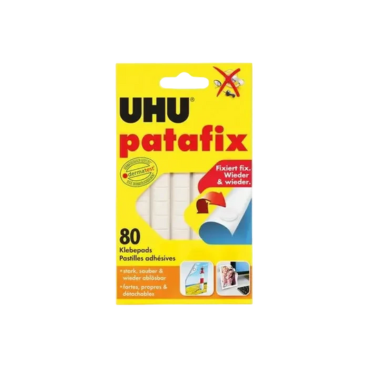 UHU patafix Original, wieder ablösbar, weiß, 80 Stück