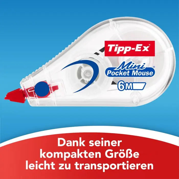 Korrekturroller Tipp-Ex® Mini Pocket Mouse®, 6 m x 5 mm, weiß
