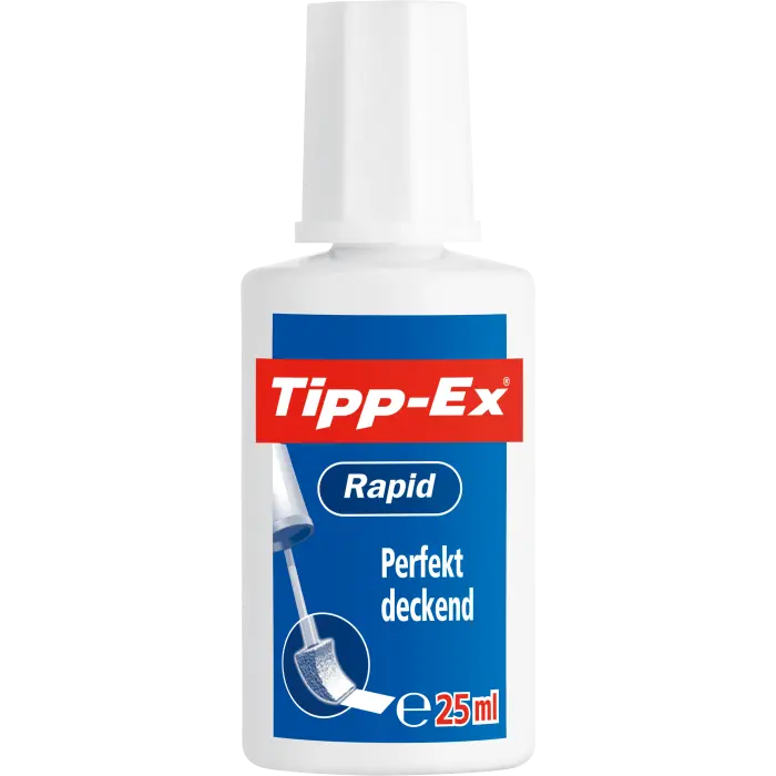 Korrekturfluid Tipp-Ex® Rapid, Flasche à 25 ml, weiß