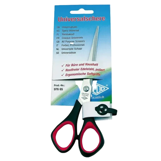 Universalschere Edelstahl Soft 6,5 Zoll 16,0 cm sw.rt Softgriff