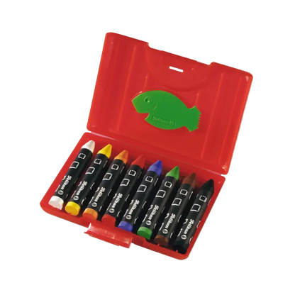Pelikan Wachsmalstifte wasserfest 665/8 WF rotes 8er Kunststoffetui