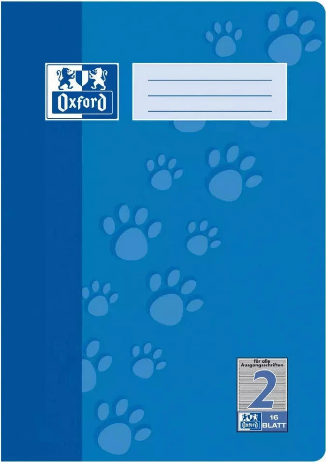 Oxford Schulheft A4, Lineatur 2, 16 Blatt, Blau