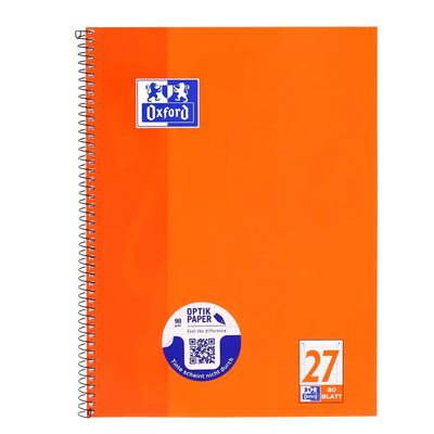 Oxford Collegeblock, A4, 9mm liniert, Rand rechts/links 80 Blatt, Lineatur 27
