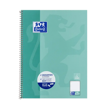 Oxford A4+ Collegeblock, punktkariert, 80 Blatt, SCRIBZEE® kompatibel, Grünblau