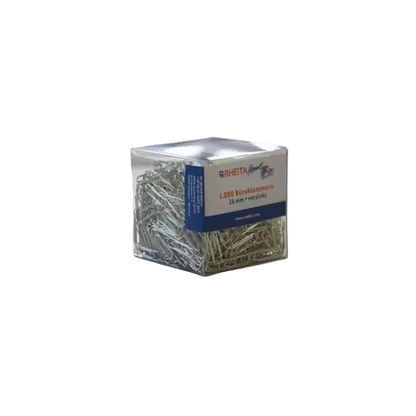 Rheita Paper Clips, 26 mm, nickel-plated, 1000 pieces in a box