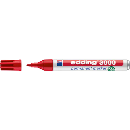 Permanentmarker edding 3000, 1,5-3mm, in verschiedenen Farben