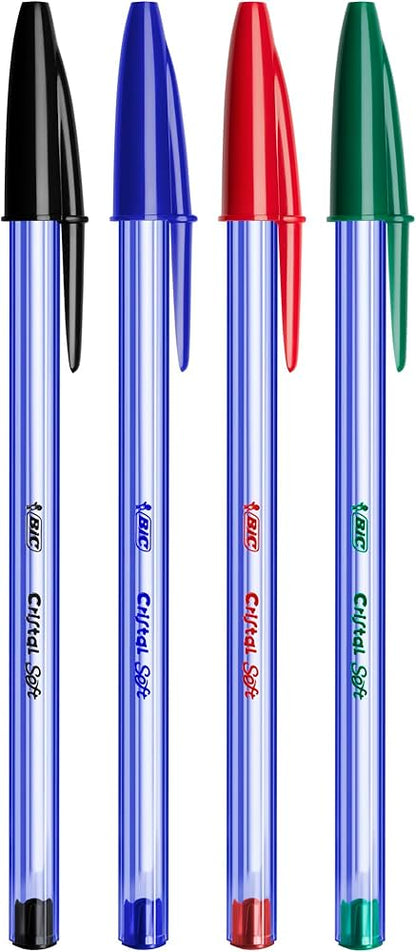 BIC Cristal Soft Kugelschreiber mit 1,2-mm-Spitze und Softline-Tinte –, 10-Stück-Kartonschachtel