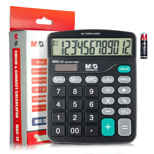 Kleiner 12-stelliger Bürorechner mit Großem LCD Display