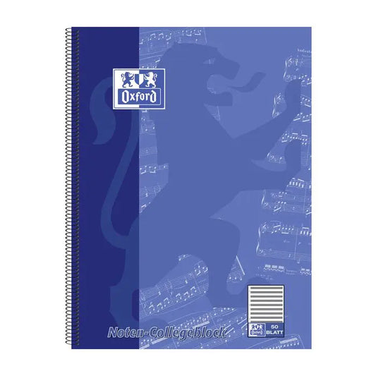Oxford Noten Collegeblock A4+, Lineatur 14, 50 Blatt