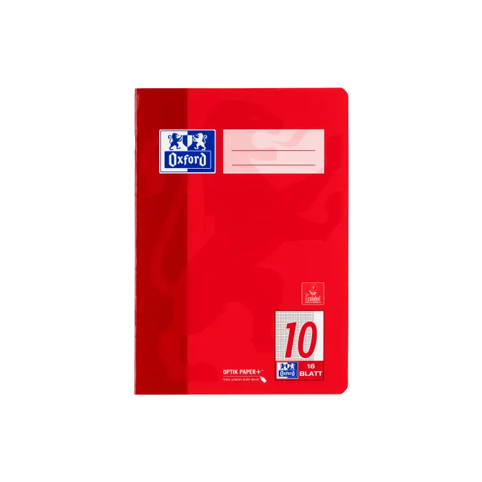 Oxford Schulheft A5, 5mm kariert/Rand, Lineatur 10